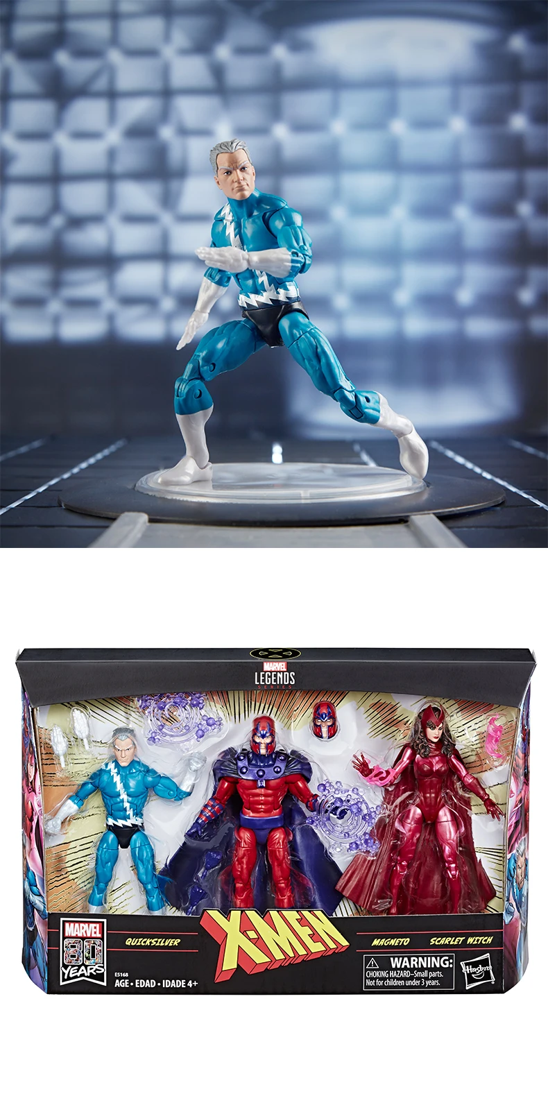 Hasbro коллекция Marvel Legends эксклюзивный 6 дюймов семья имеет 3 пакет с Магнето Quicksilver& Scarlet волшебник фигурки