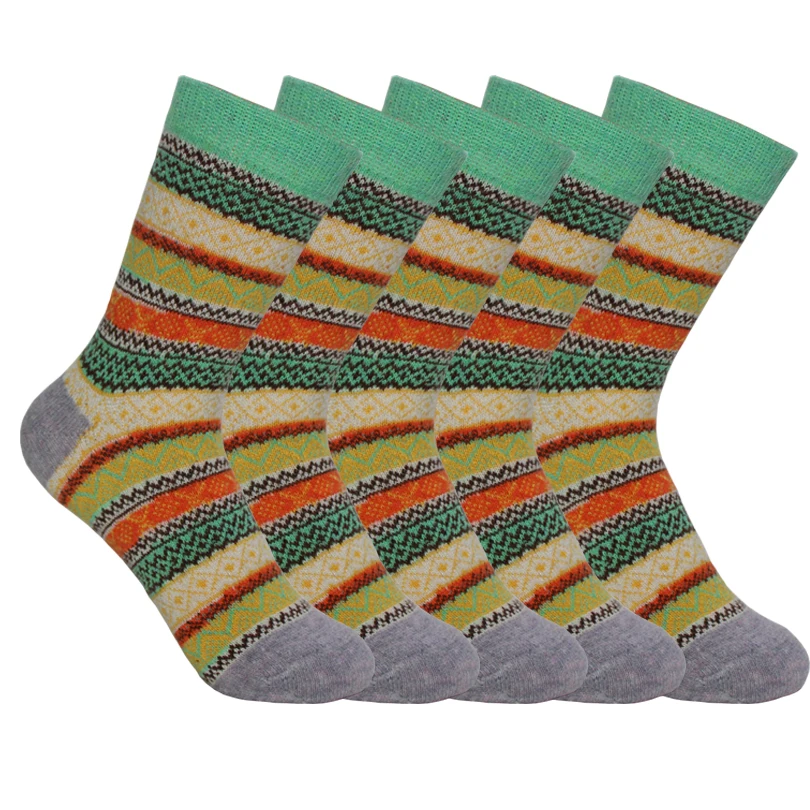 Новинка женские толстые теплые носки Cheng Heng 5 цветов из шерсти кролика на весну и