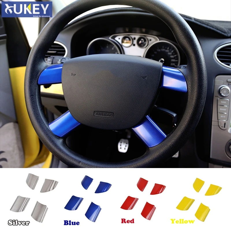 Чехол на руль для Ford Focus Mk2 хромированная панель 4 шт.|garnish|2007 ford focus steering wheelfocus mk2 chrome
