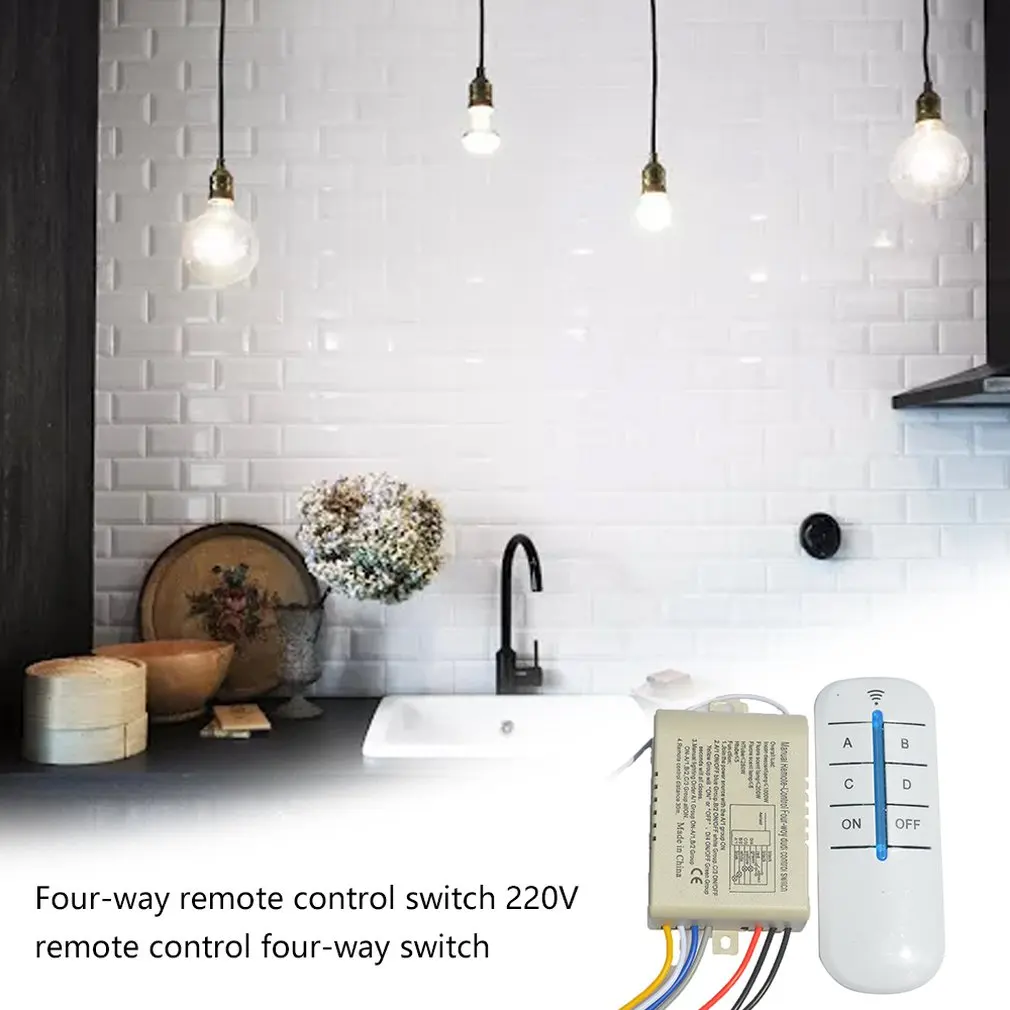 Four-Way Remote Control Switch 220V Lamp Digital Drop Shipping Sale | Обустройство дома