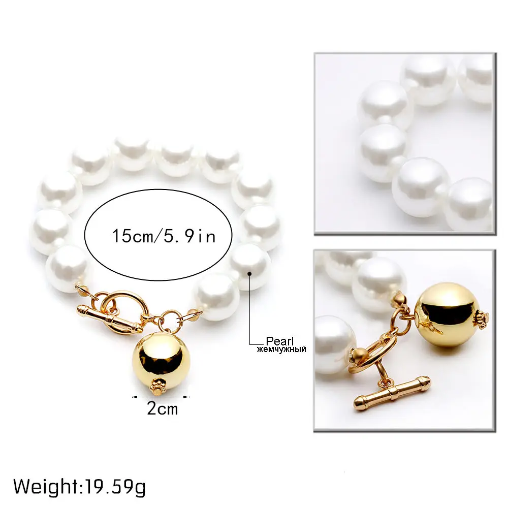 

IngeSight.Z Bohemian Imitation Pearl Bracelets Bangles Charm Circle Lasso Bracelets for Women Jewelry Friendship Bracelets Gifts