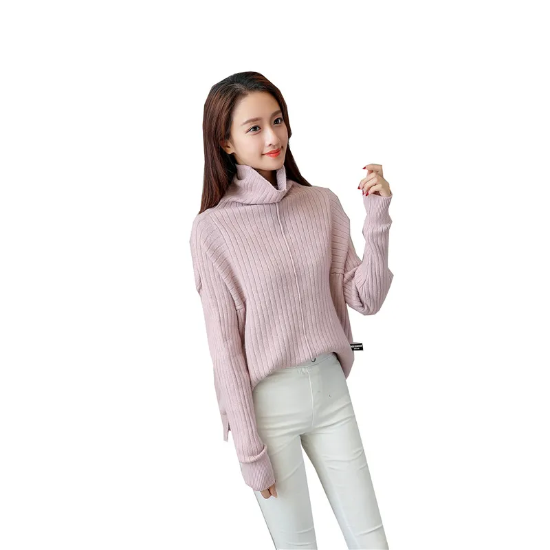 

Autumn and winter womens new high-necked sweater loose Korean hedging joker sweater thick primer shirt long-sleeved