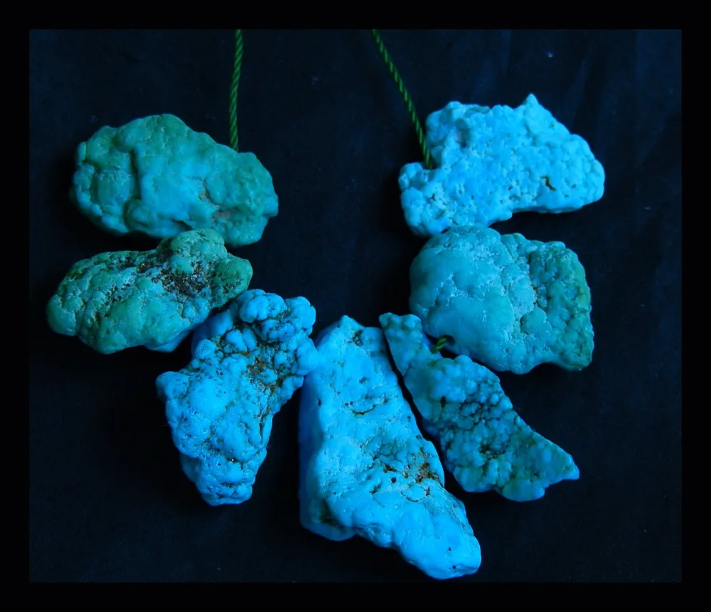 

Sale 7pcs Nugget Turquoise Necklace Pendant,29x15x7mm,25x10x6mm,22.3g natural stone nugget turquoise pendant