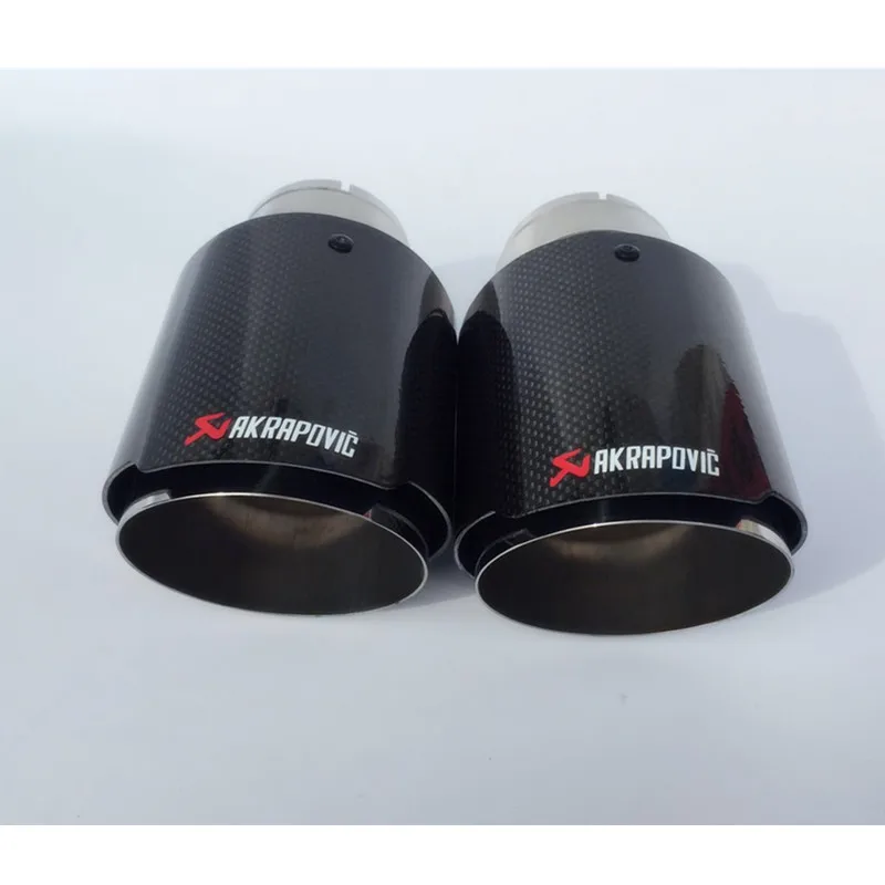 Глянцевый глушитель выхлопной трубы Akrapovic для стайлинга автомобиля из
