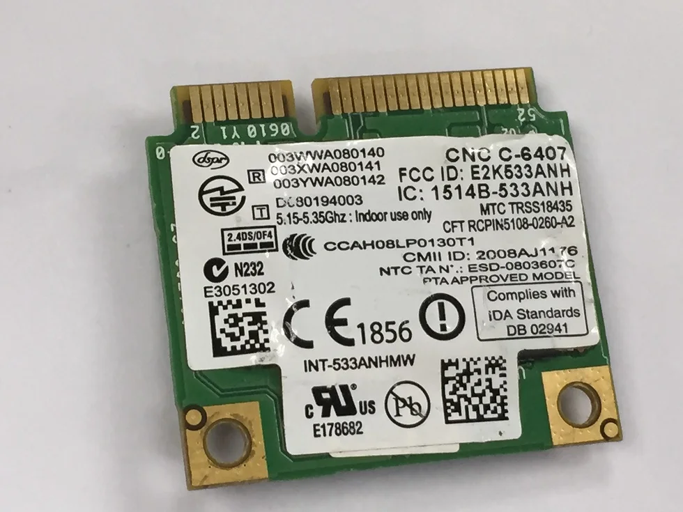 Оптовая продажа новинка для Intel WIFI Link 5300 AGN 533AN_HMW Half Mini PCI-E 2 4/5 ГГц 802.11n беспроводная