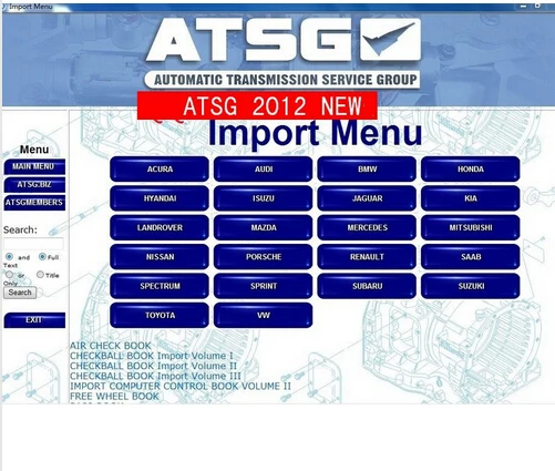Новые инструкции по ремонту ATSG 2012 (информация об автоматической передаче данных)
