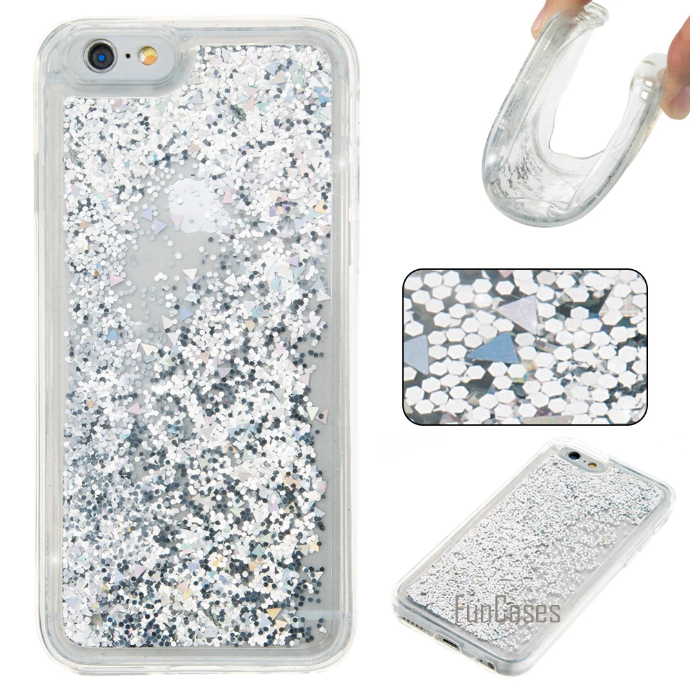 Динамический Жидкий блеск Чехол для Fundas iPhone 5S SE 6 плюс Coque 5 7 Plus чехол 5.5 дюймов