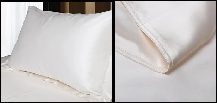 Комплект кремового Белого постельного белья шелковые простыни queen full twin