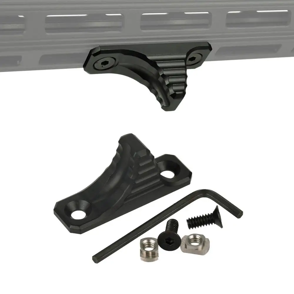 Черный Тактильная M-LOK Handstop Kit Angeled Foregrip аксессуары с направляющей рельс тактическая Гарда для AR15 пистолет аксессуары - Цвет: Черный