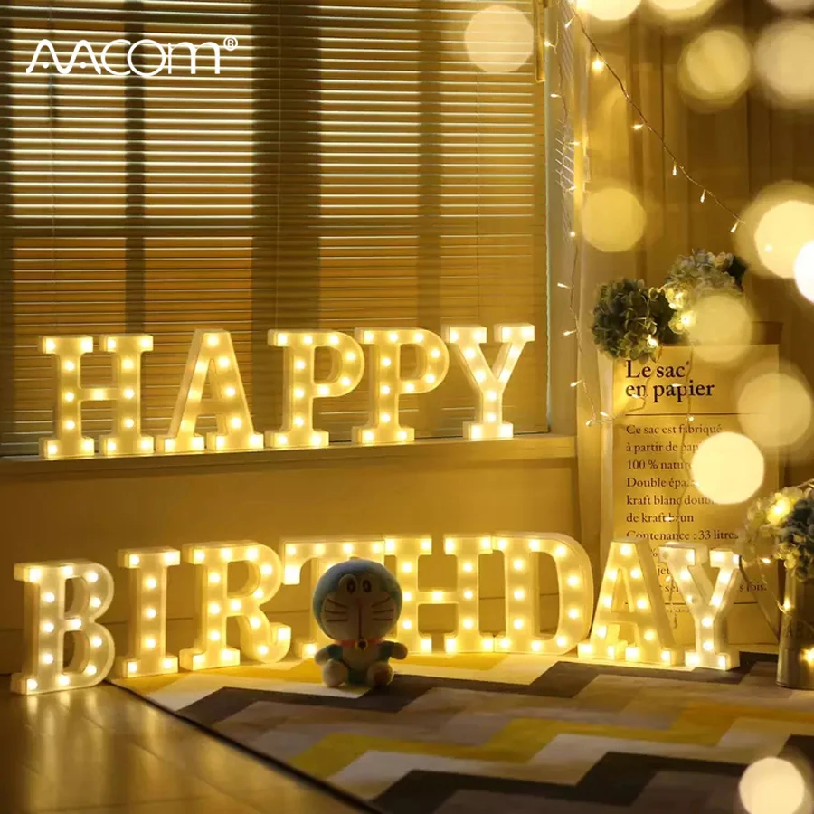 3D Алфавит пластикосветильник светодиодный буквы 26 алфавитов шатер знак свет s