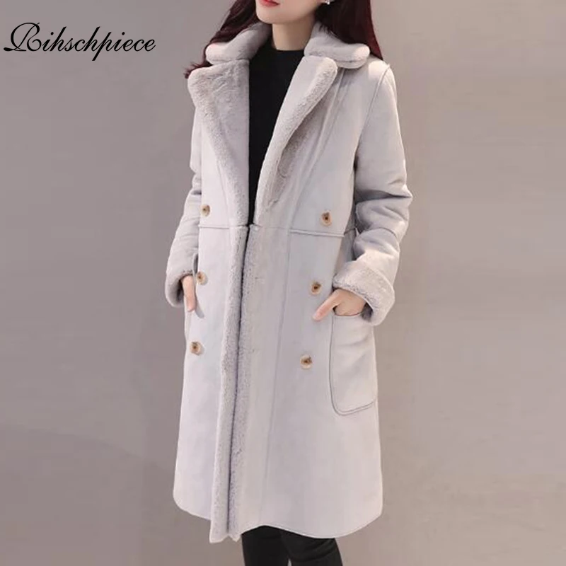 Женская замшевая куртка rihschшт длинная винтажная с карманами 2018 | одежда