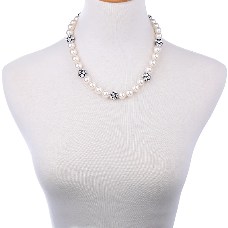 Ожерелье ручной работы из искусственного жемчуга короткое 2017 | Украшения и