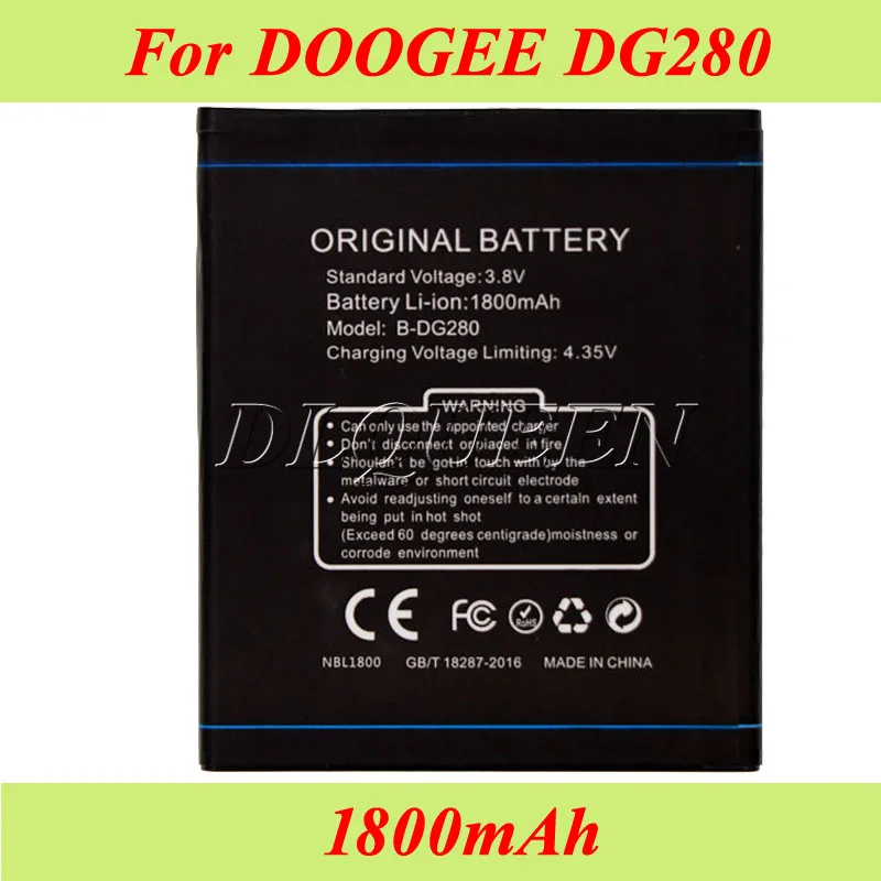 

10PCS/LOT For DOOGEE DG280 Battery 1800mAh High Quality B-DG280 for DOOGEE LEO Batterie Bateria