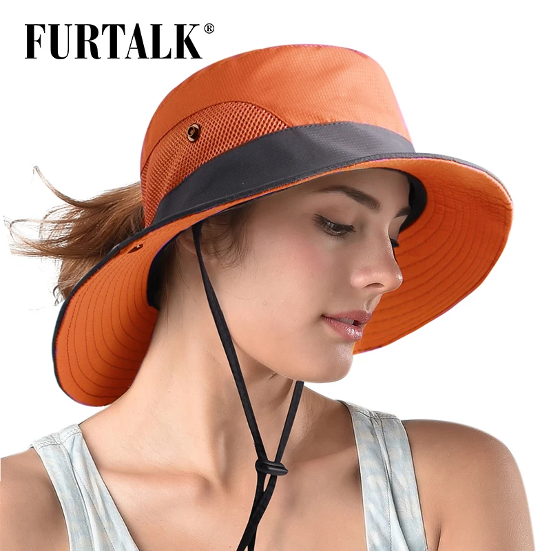 Шляпа FURTALK Safari женская с широкими полями головной убор для отдыха на природе