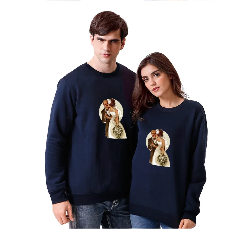 QJM сладкий женатый Печатный Повседневный свитер Женский пуловер с длинными