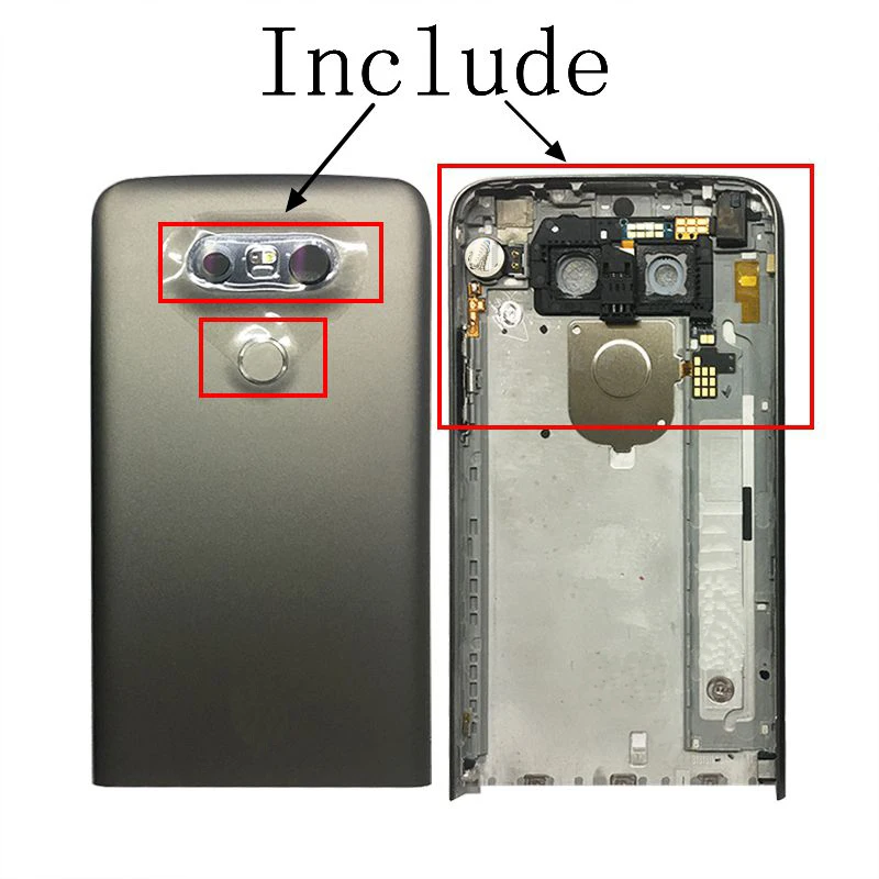 Задняя крышка для LG G5 задняя аккумулятора сборки запасные части серебристый