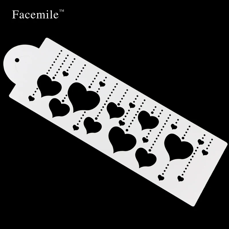 Подвесной трафарет в форме сердца для торта боковой украшения искусственная