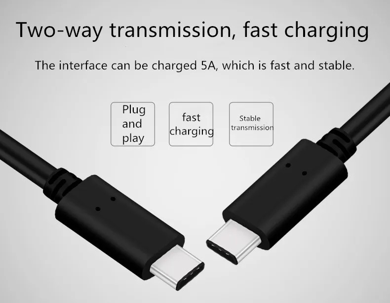 Кабель USB 3,1 type C to type C PD для samsung S9 S8 папа-папа Быстрая зарядка 3A 60 Вт USB C PD кабель для MacBook USB-C