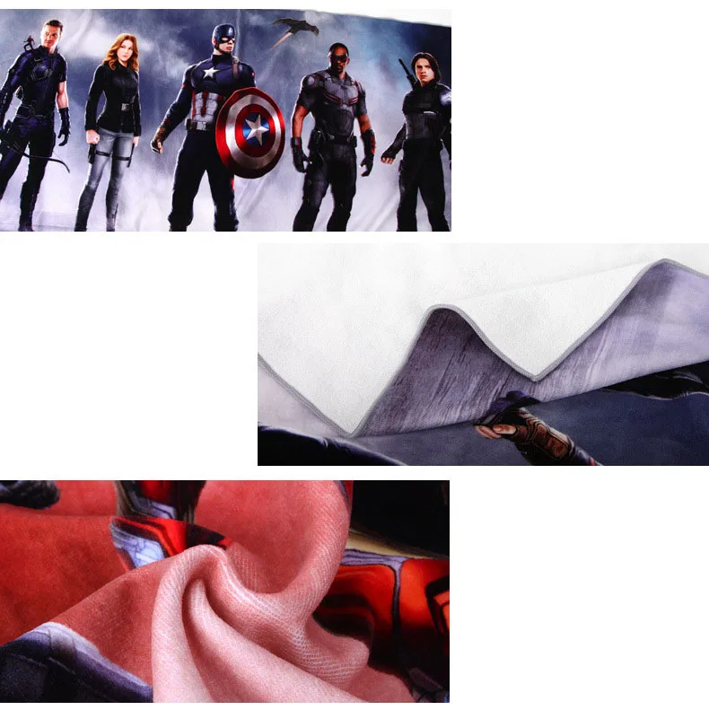Marvel Капитан Америка 3 фильм Коллекционное издание цифровой печатный банное полотенце s хлопок вырезать мягкий комфорт банное полотенце
