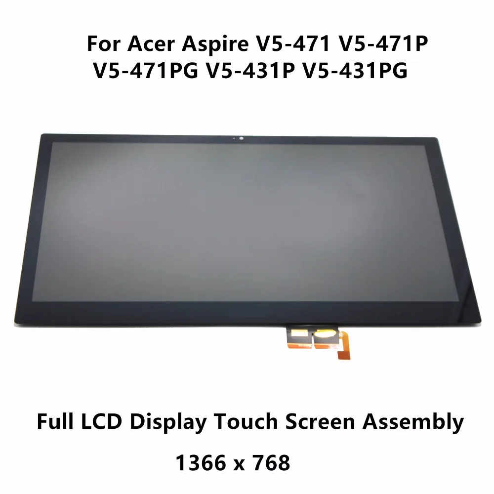 1366*768 1" ЖК-дисплей с сенсорным экраном дигитайзер в сборе для acer Aspire V5-431 431 P V5-471 471 P