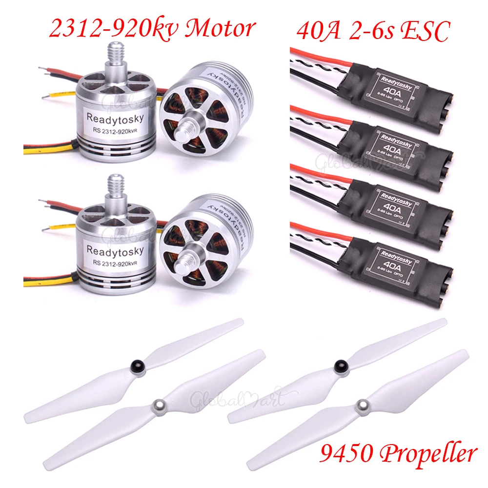 2312 920KV CW CCW поддержка бесщеточного двигателя 2 4s + 40A ESC OPTO 6S бесщеточный для F450 F550 S550
