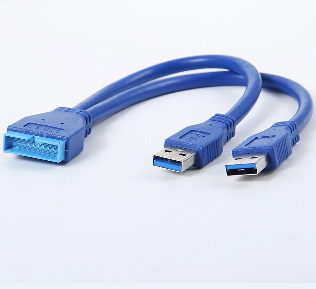 Настольный компьютер usb 3.0 20 pin папа к 2 a адаптер Коннектор для материнской платы