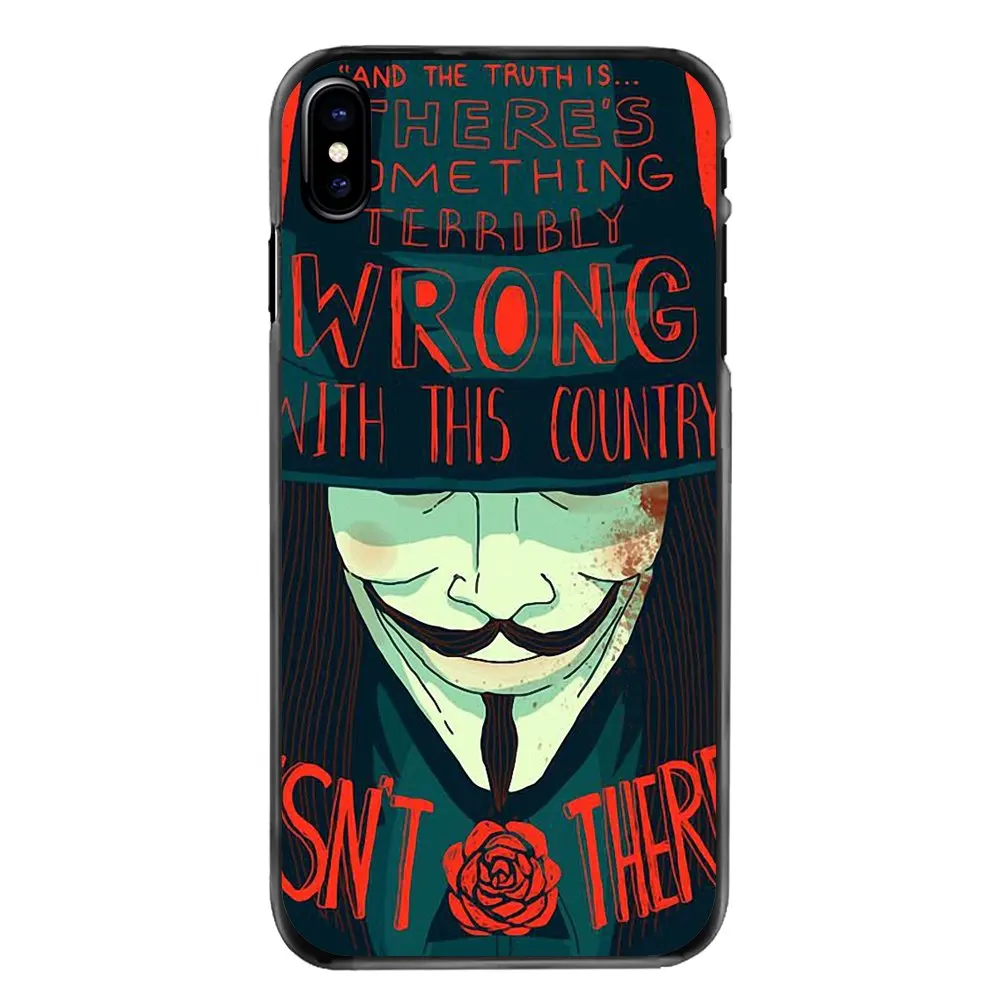 Аксессуары Чехлы Guy Fawkes маска Анонимус V для Vendetta Iphone 4 4s 5 5S 5C SE 6 S 7 8 Plus X XR XS Max iPod Touch |