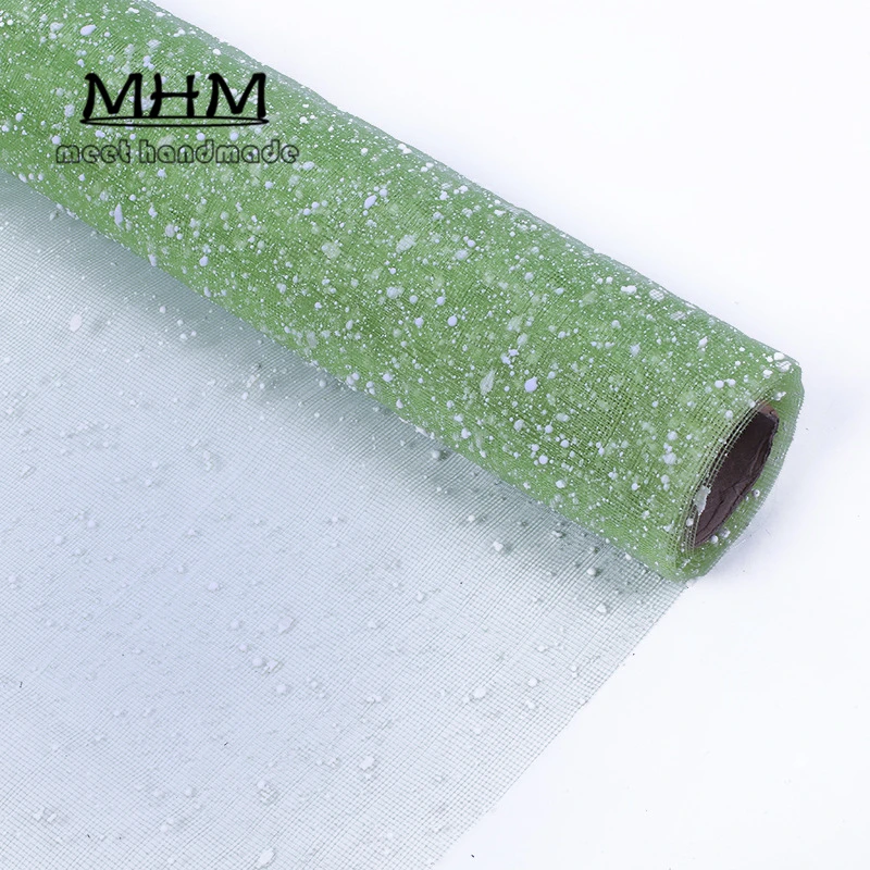 Снежинка тюль рулон Упаковка цветов украшение ткани катушка пачка вечерние