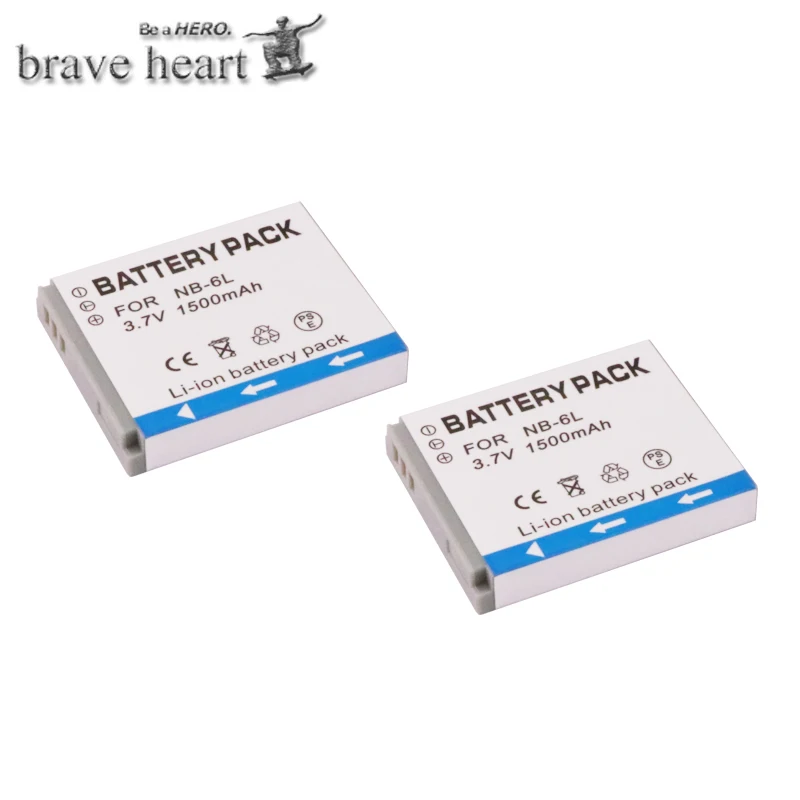 2battery NB-6L NB-6LH NB 6L 6LH NB6L NB6LH Батарея пакет+ зарядное устройство для Canon IXUS 85 см, 95 см-SX275 SX280 SX510 PowerShot D10 S90 SD1200 200 - Цвет: 2battery