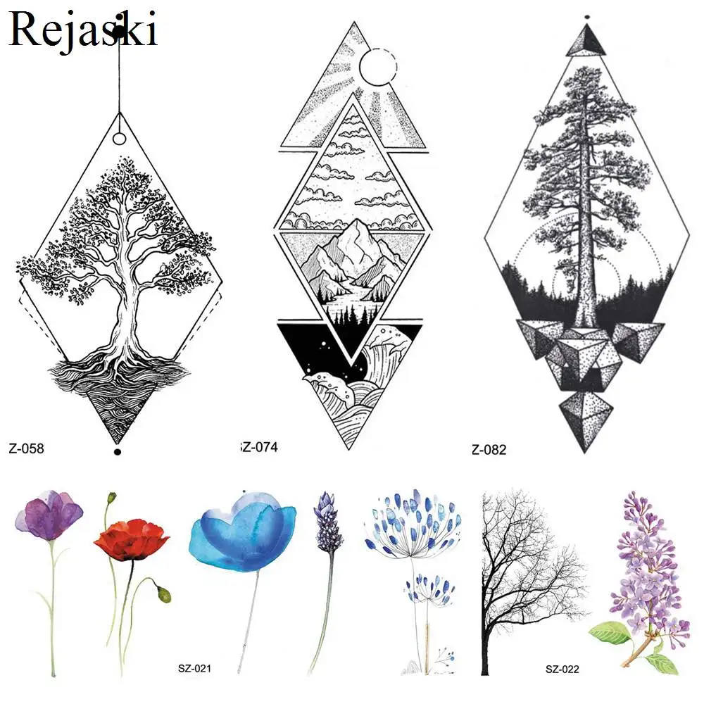 Временная тату Rejaski 1000 шт. опт 10x6 см татуировки Galaxy Henna единорога боди арт для