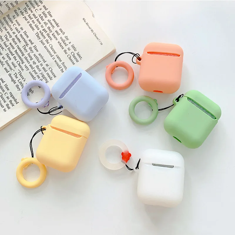 Для AirPods чехол милый цветок ключевой ремень чехол для наушников s для Apple Air pods силиконовый чехол беспроводной Bluetooth чехол для наушников коробка