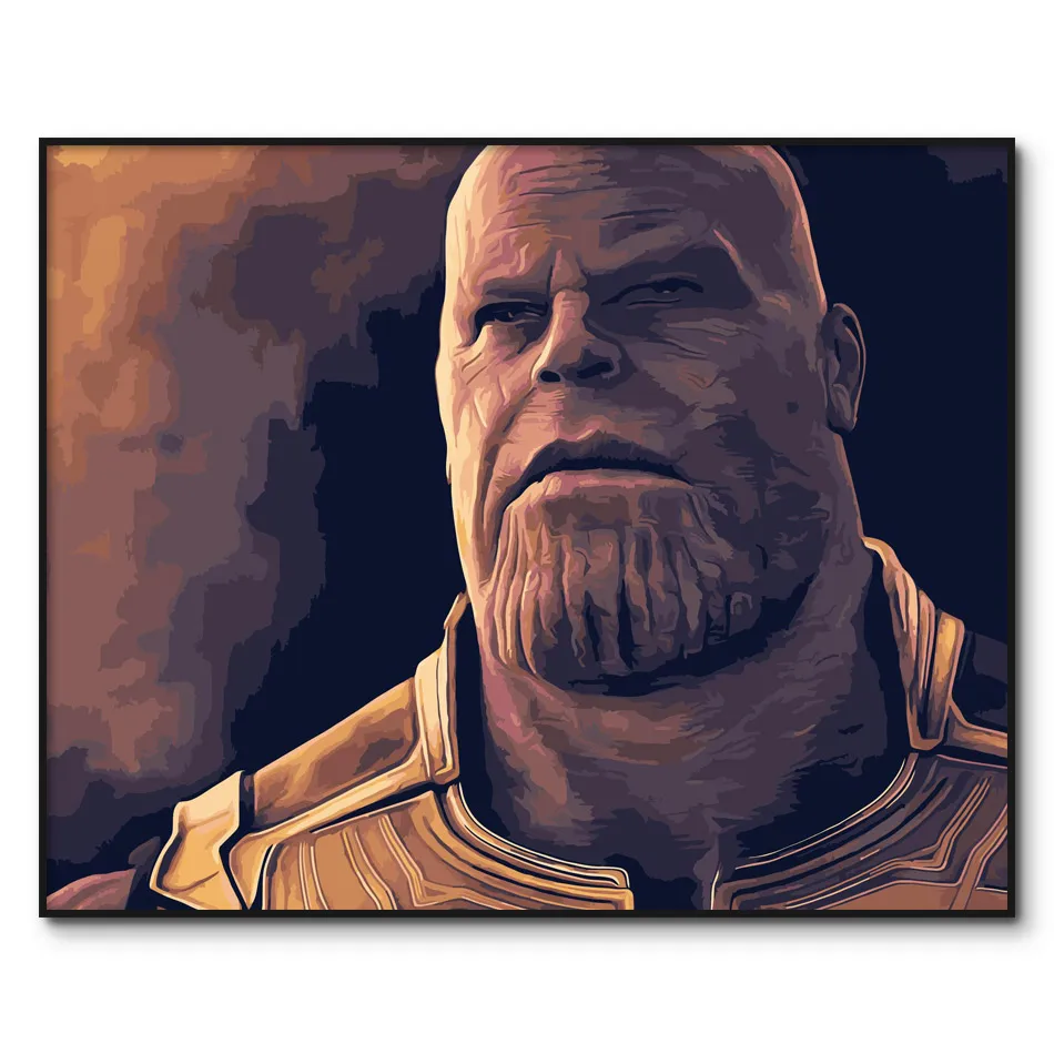 Цифровая картина Marvel DIY танос маслом Infinity Gauntlet Постер изображение по номерам