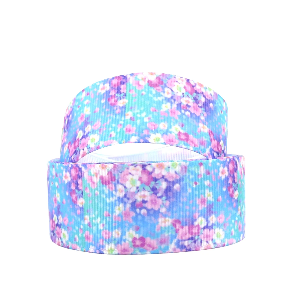David accessories 1 ''с фокусным расстоянием 25 мм мягкие чехлы с изображением цветов с принтом резинка из полиэстера 50 ярдов, материалы для ручных поделок, 50Yc3955