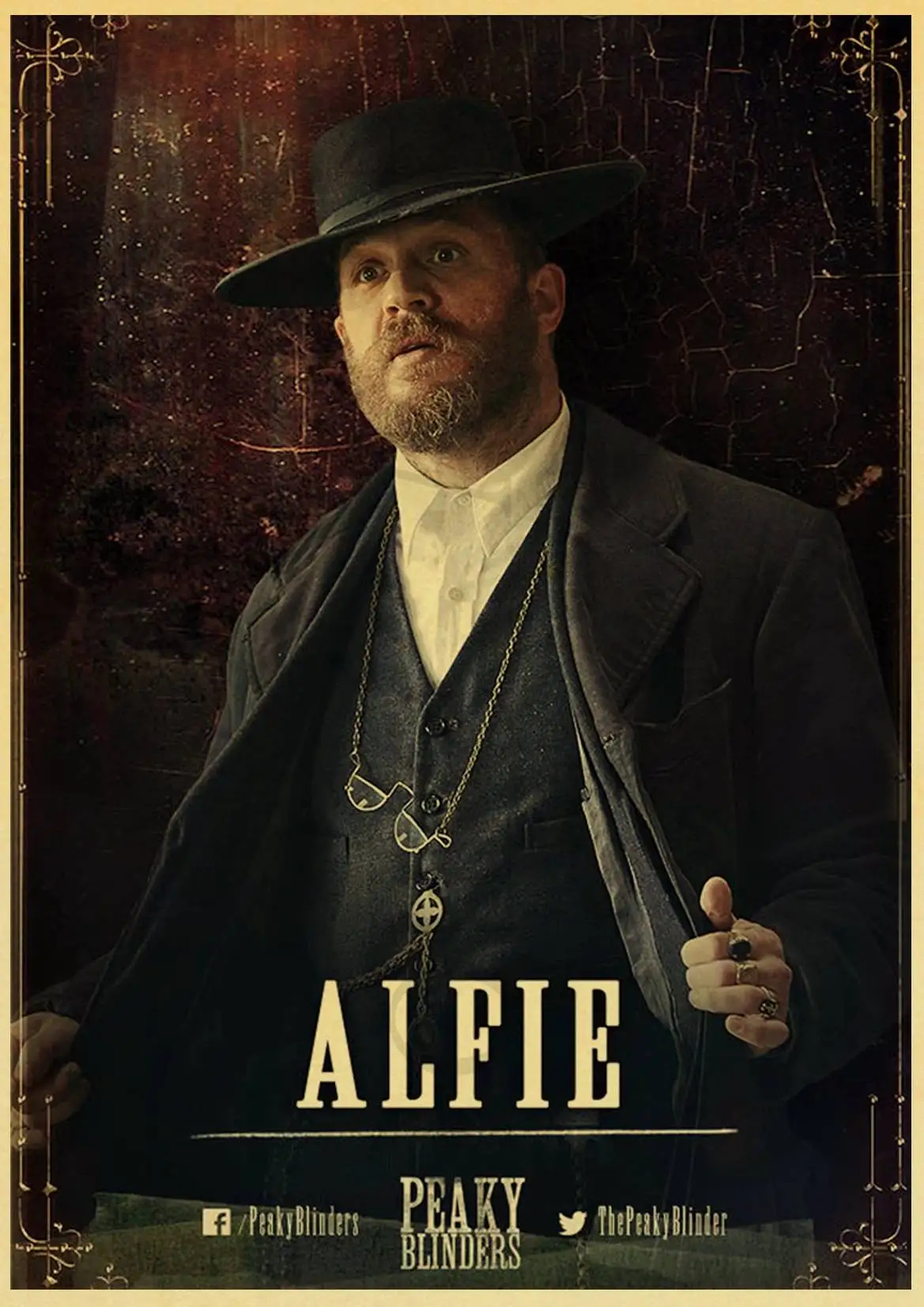 Сериал tv peaky blinders плакат настенный Декор печать на крафтовой бумаге Ретро плакат Настенный декор romm - Цвет: W053