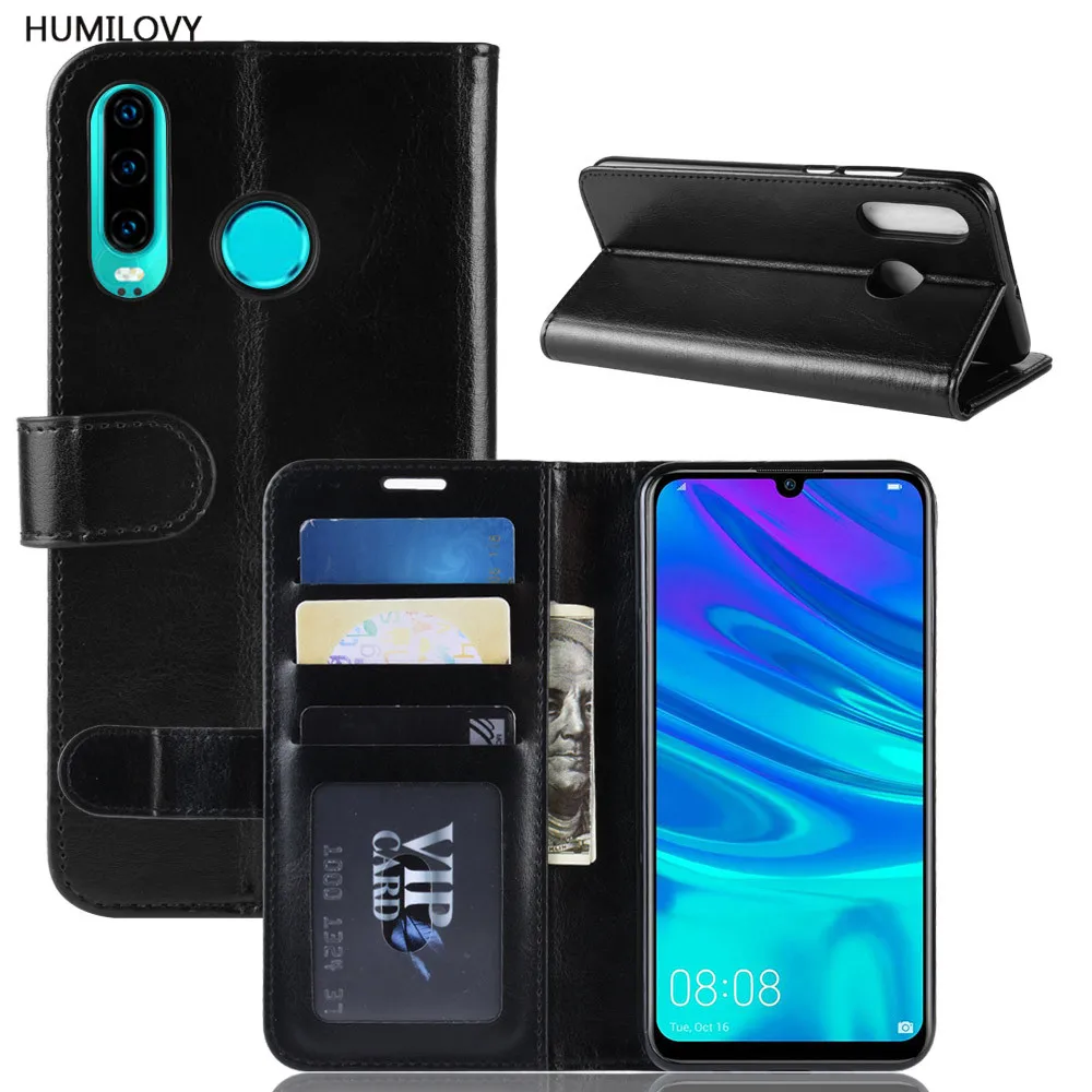 Кожаный чехол для Huawei P30 Lite Магнитный держатель карт бумажник флип кейс Pro