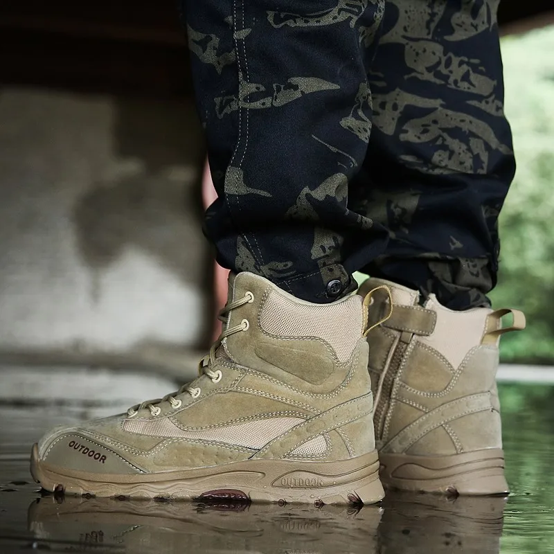 

HUMTTO Winter Men Boots Waterproof Hiking Shoes Army Combat Boots Male High Quality Military Tactical Boots Desert Ankle Boots