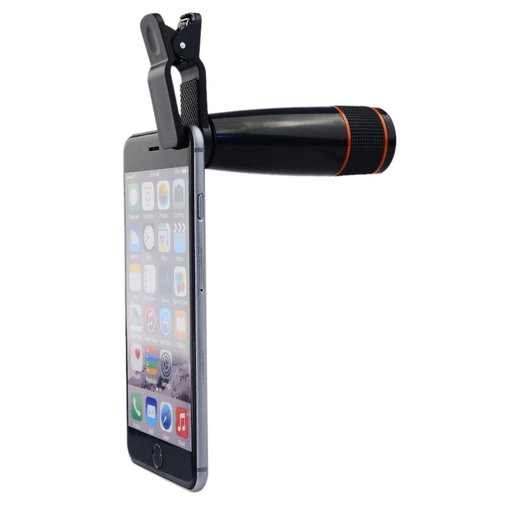 12 кратный зум для телефона универсальный телеобъектив камеры с зажимом объектив