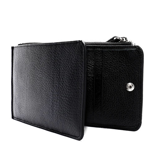 1230A4black WESTAL кошелек мужской кожаный Роскошный кошелек с зажимом для денег Тонкий складной кошелек мужской кошелек из натуральной кожи мужские кожаные кошельки с держателем для монет - Цвет: 1230A4black