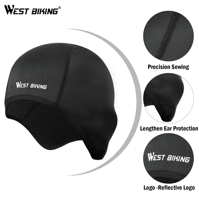 WEST BIKING колпачок для велосипедного шлема Зимняя Теплая Флисовая Шапка Повязка