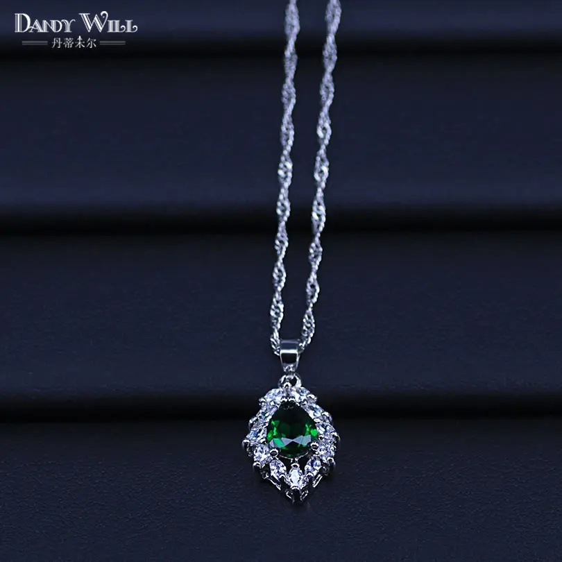 Pendants Акция, 9 цветов, 925 пробы, серебряные ожерелья, подвески и ожерелья с грушей, чистое серебро, 925 ожерелье, ювелирные изделия - Окраска металла: Pendants