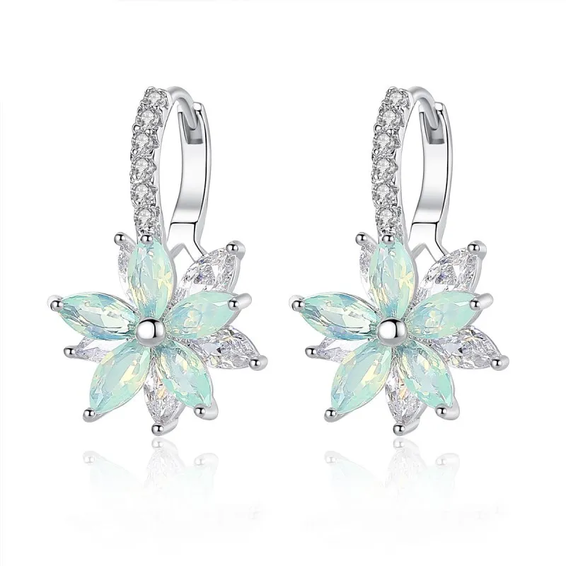 Новинка 2020 года европейский стиль 4 цвета кристаллы от Swarovski простые серьги для