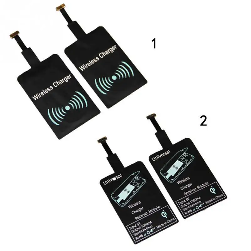 100 шт. Qi беспроводной зарядный приемник адаптер зарядное устройство для карт