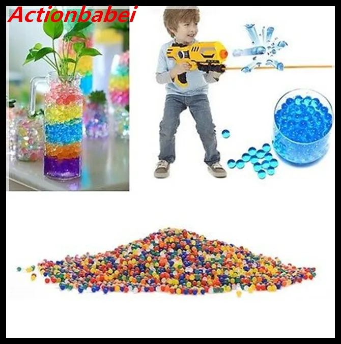 Actionbabei Новый 3000 шт Мягкий кристалл пуля водяной пистолет Пейнтбол игрушка
