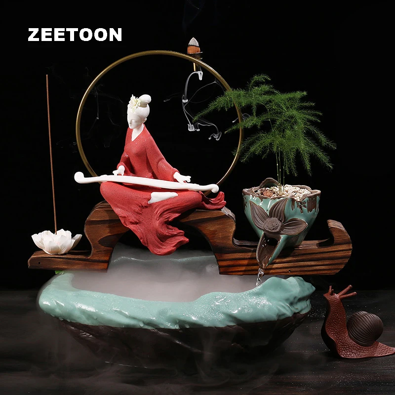 Керамический светодиодный фонтанчик для воды Zen style настольный распылитель