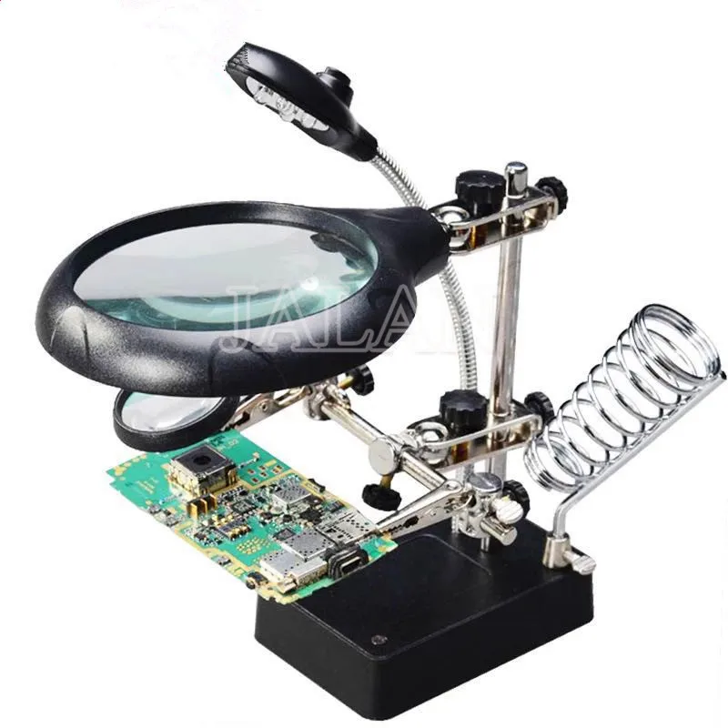 Ремонтный инструмент для пайки третьей руки сварочное увеличительное стекло с