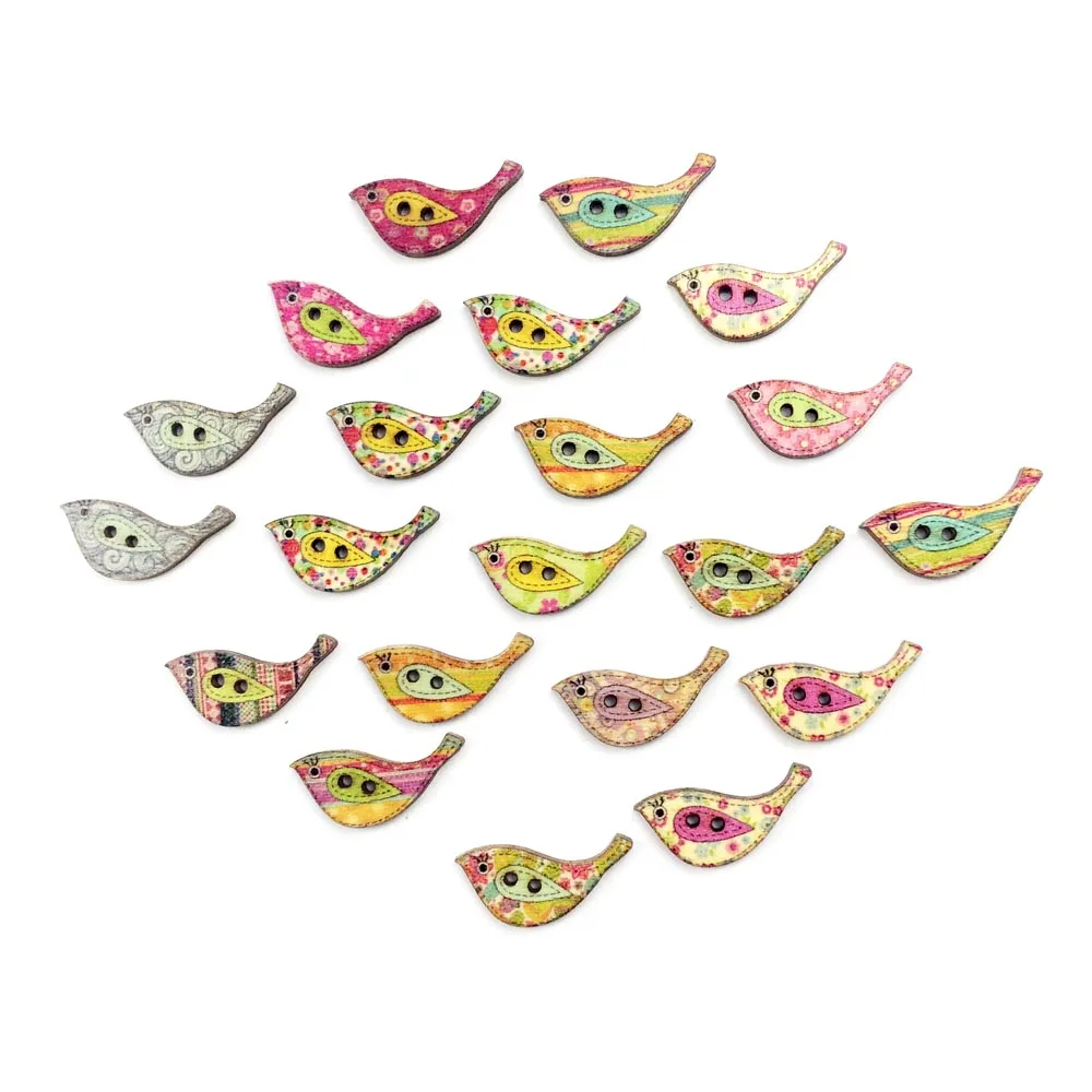 100 шт. детские деревянные пуговицы в виде птиц|wooden buttons|buttons for clothingsewing crafts |