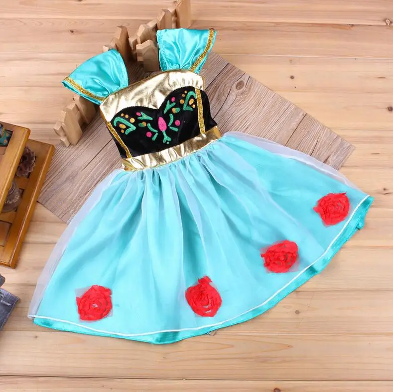 Girls Dress Elsa Anna Princess Baby Sleeveless Little Flower Party Wedding Kids Clothes Children | Детская одежда и обувь