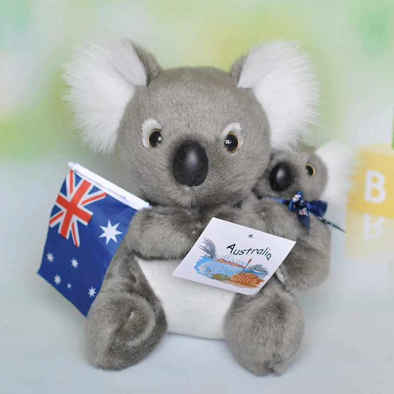 

new plush flag koala toy high quality koala mother&baby doll gift about 21cm