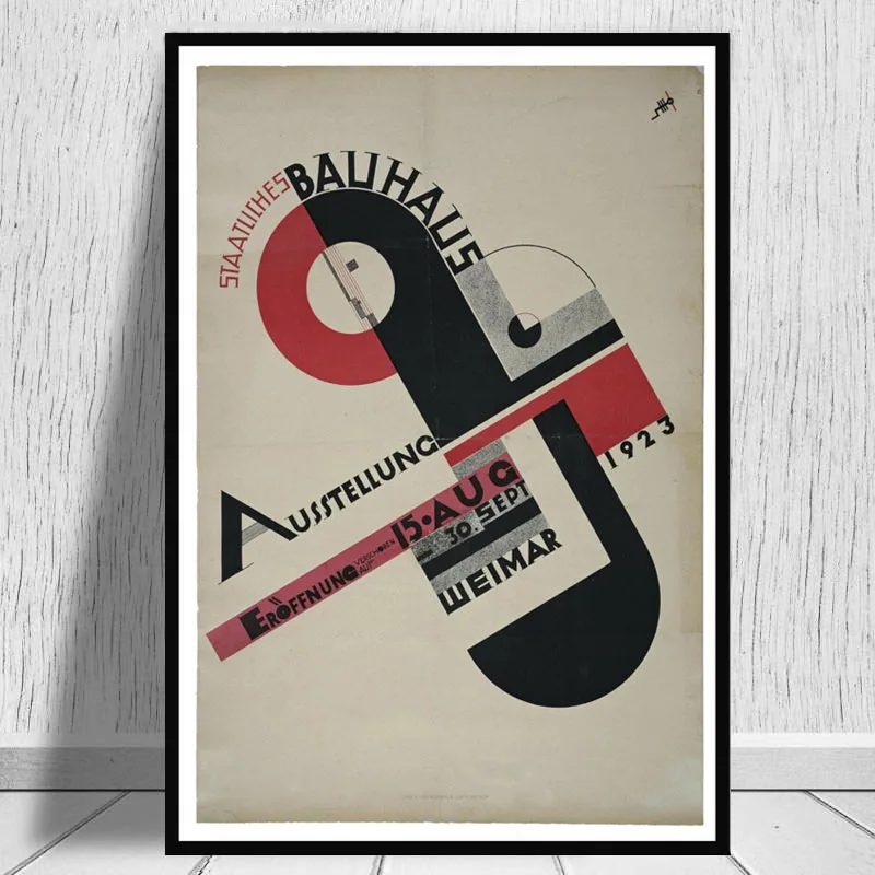 0009 Постеры и принты Bauhaus Ausstellung 1923 Weimer выставочный плакат настенная художественная картина холст живопись для комнаты домашний декор - Цвет: 0009