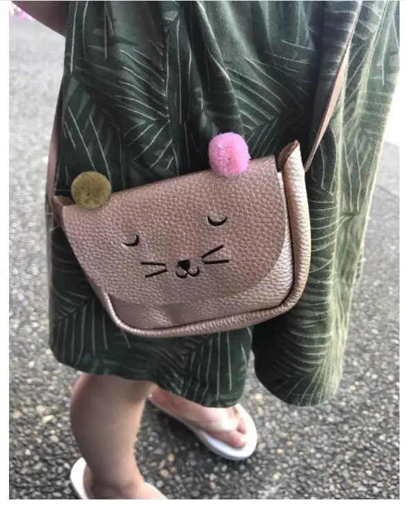 Сумка-мессенджер детская из искусственной кожи с кошкой 5 шт. | Багаж и сумки